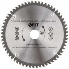 Диск пильный для циркулярных пил по алюминию 210X30/25.4X60T