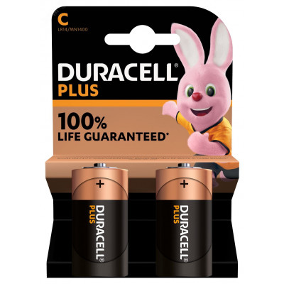 Элемент питания алкалиновый LR14-2BL PLUS 5014433 1,5v (2 шт. в блистере) Duracell