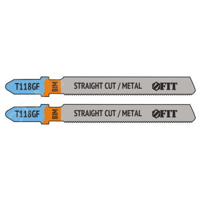 Полотна по металлу, Bimetal, фрезерованные, волнистые зубья, 76/51/0,8 мм (T118GF), 2 шт.