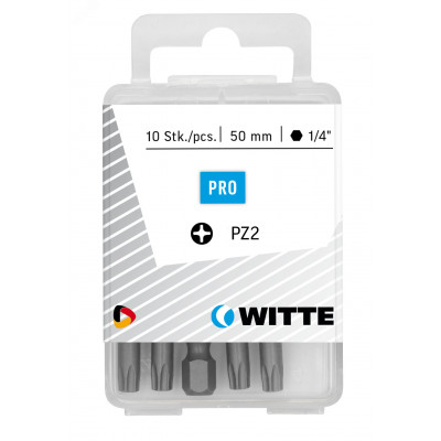 Бита PZ2x50 мм 1/4'' E6.3 Industrial пластик.уп. 10 шт.