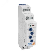 Реле контроля фаз OptiRel D PHS-3-1M-06-PP-2 повышенного/пониженного настр асимметрии 3Ф 2СО