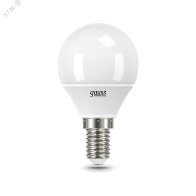 Лампа Gauss Elementary Шар 12W 950lm 6500K Е14 LED 1/10/100