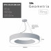 Светильник LED ЭРА Geometria SPO-133-W-40K-045 Ring 45Вт 4000К 3500Лм IP40 600*80 белый подвесной