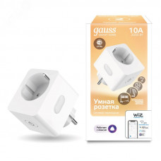 Сетевой переходник (Умная розетка) Gauss Smart Home 2300W 207-253V 10А IP20 c заземлением 1/6