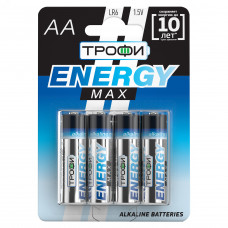 Батарейка Трофи LR6-4BL ENERGY MAX Alkaline (40/640/20480)