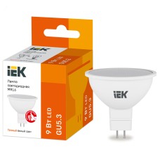 Лампа LED MR16 софит 9Вт 230В 3000К GU5.3 IEK