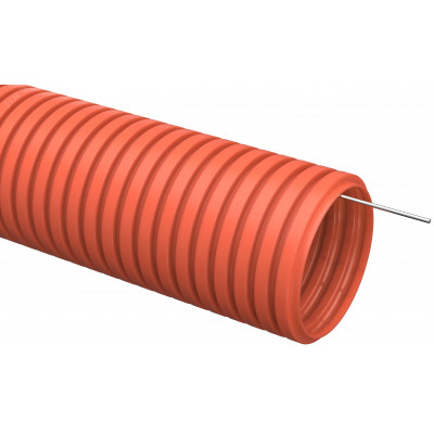 Труба гофр. ПНД d=40мм с зондом оранжевая (15м) IEK