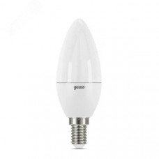 Лампа Gauss Свеча 6.5W 550lm 6500К E14 LED 1/10/100