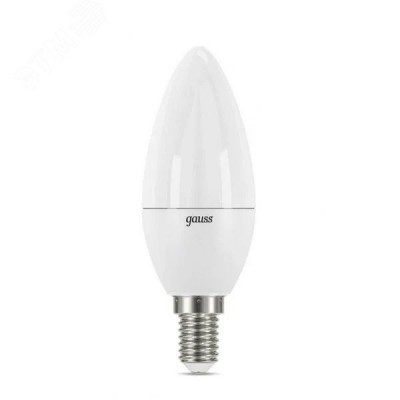 Лампа Gauss Свеча 6.5W 550lm 6500К E14 LED 1/10/100