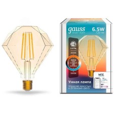 Лампа Gauss Smart Home Filament Diamond 6,5W 720lm 2000-5500К E27 изм.цвет.темпр.+дим. LED 1/40