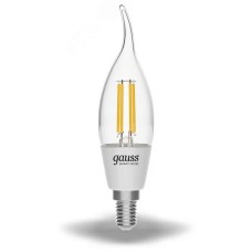 Лампа Gauss Smart Home Filament СF35 4,5W 495lm 2700К E14 диммируемая LED 1/10/40