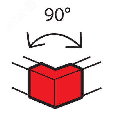 Внешний угол 90° 100х50мм METRA