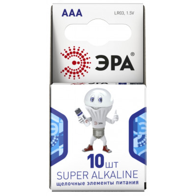 Батарейка LR03-10BL компактный SUPER Alkaline (80/800/43200)