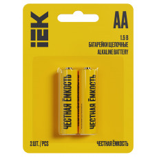 Батарейка щелочная Alkaline LR06/AA (2шт/блистер) IEK