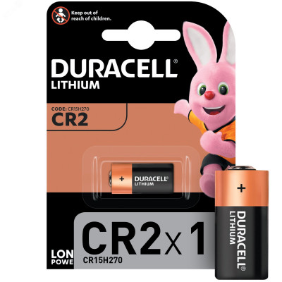 Литиевые батарейки Duracell High Power CR2, 3 В, упаковка из 1 шт. (CR15H270), предназначена для использования в датчиках, бесключевых замках, фотовспышках 