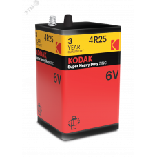 Батарейка Kodak 4R25-1S SUPER HEAVY DUTY Zinc [4R25-SP1G, 6.0V] (6/24/936)