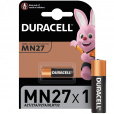 Щелочная батарейка Duracell Specialty MN27, 12 В, упаковка из 1 шт. (A27 / 27A / V27A / 8LR732), предназначена для использования в пультах ДУ, беспроводных дверных з