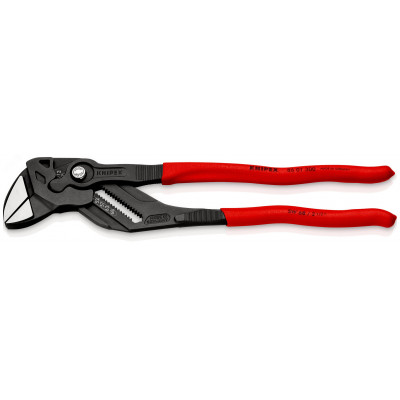 KNIPEX Клещи переставные - гаечный ключ, 68 мм (2 1/2''), L-300 мм, Cr-V, серые, обливные рукоятки, с держателем для торгового оборудования, KN-8601300SB