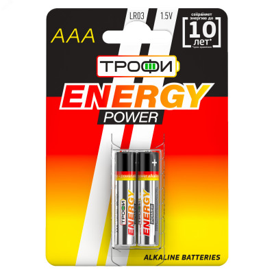 Батарейка Трофи LR03-2BL ENERGY POWER Alkaline (40/480/23040)