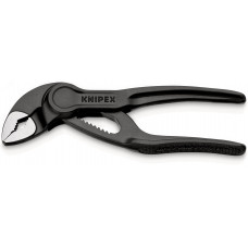 KNIPEX COBRA XS клещи переставные сантехнические с фиксатором, 28 мм (1''), под ключ 24 мм, L-100 мм, Cr-V, серые, KN-8700100