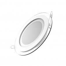 Светильник Gauss Glass круг 12W 900lm 3000K 185-265V IP20 монт ?118 160*35 с дек стеклом LED 1/40