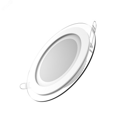 Светильник Gauss Glass круг 12W 900lm 3000K 185-265V IP20 монт ?118 160*35 с дек стеклом LED 1/40