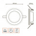 Светильник Gauss Glass круг 18W 1390lm 3000K 185-265V IP20 монт ?170 200*36 с дек стеклом LED 1/20