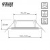 Светильник Gauss Glass кв 6W 450lm 3000K 185-265V IP20 монт 80х80 100*100*36 с дек стеклом LED 1/10/40