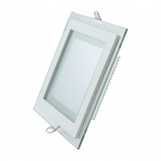 Светильник Gauss Glass кв 12W 900lm 3000K 185-265V IP20 монт 130х130 160*160*30 с дек стек LED 1/40