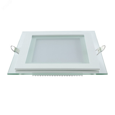 Светильник Gauss Glass кв 6W 490lm 4000K 185-265V IP20 монт 80х80 100*100*36 с дек стеклом LED 1/10/40