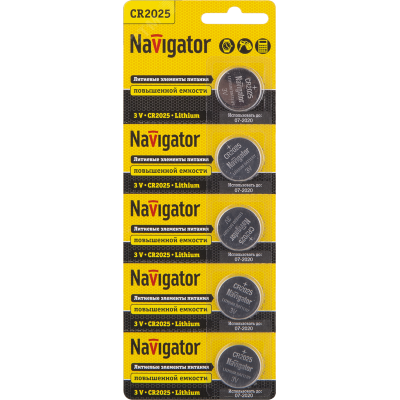 Элемент питания Navigator 94 764 NBT-CR2025-BP5