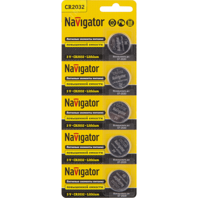 Элемент питания Navigator 94 765 NBT-CR2032-BP5