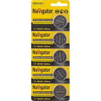 Элемент питания Navigator 94 766 NBT-CR2450-BP5