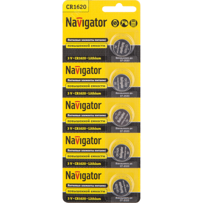 Элемент питания Navigator 94 780 NBT-CR1620-BP5