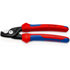 KNIPEX StepCut кабелерез, ступенчатый рез, рез кабель d 15 мм (50 мм2, AWG 1/0), L-160 мм, чёрный, двукомпонентные рукоятки, KN-9512160