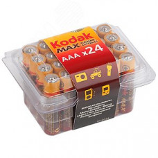 Батарейка LR03-24 plastic box MAX SUPER Alkaline [24 3A PVC] (24/480/33600)