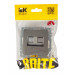 BRITE Розетка двойная RJ11+RJ45 кат.5E РК/Т12-БрС сталь