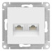 ATLASDESIGN РОЗЕТКА двойная компьютерная RJ45+RJ45, кат.5Е, механизм, ЛОТОС