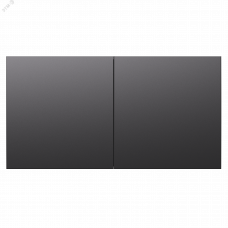 ATLASDESIGN РОЗЕТКА двойн. с заземл.со штор.со сдвиж. крышк, 16А, в сборе, БАЗАЛЬТ