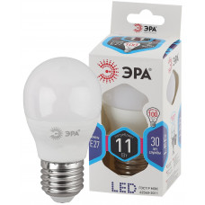 Лампа светодиодная Эра LED P45-11W-840-E27 (диод, шар, 11Вт, нейтр, E27)