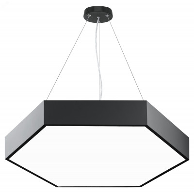 Светильник LED Geometria Hexagon SPO-121-B-40K-038 38Вт 4000K 4000Лм IP40 600*80 черный подвесной драйвер внутри