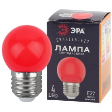 Лампа светодиодная для Белт-Лайт диод. шар, красн., 4SMD, 1W, E27 ERARL45-E27 LED Р45-1W-E27