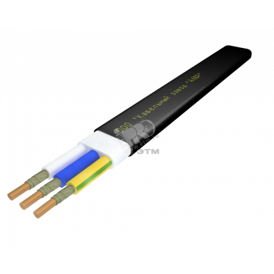 Кабель силовой ВВГ-П нг(А)-FRLSLTx 3х2.5 ок(N.PE)-0.66 черный барабан