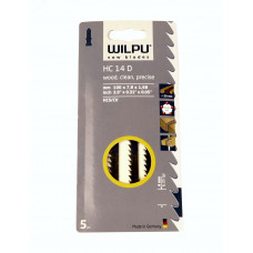 Пилка для лобзика HC 14 D х5шт/уп для дерева до 45мм и пластмассы (прямой, чистый рез)