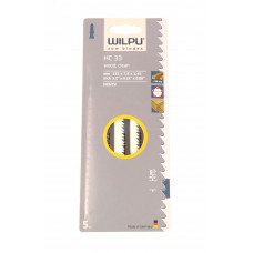 Пилка для лобзика HC 33 х5шт/уп особо длинное для дерева до 65мм и пластмассы (чистый рез)