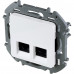 Двойная розетка RJ 45 категория 6 UTP INSPIRIA белый