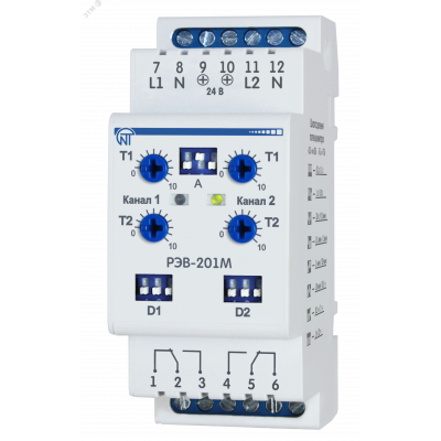 Реле времени двухканальное РЭВ-201М 7 программ