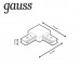 Коннектор Gauss для трековых шинопроводов угловой (L)  черный 1/50