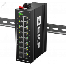 Коммутатор промышленный неуправляемый U-16T, 16 портов 10/100Base-T(X) RJ45, монтаж на динрейку TSX EKF