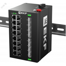 Коммутатор промышленный неуправляемый U-8GX/SFP-16GT, 8 портов 1000Base-X SFP, 16 портов 10/100/1000Base-T(X) RJ45, монтаж на динрейку TSX EKF